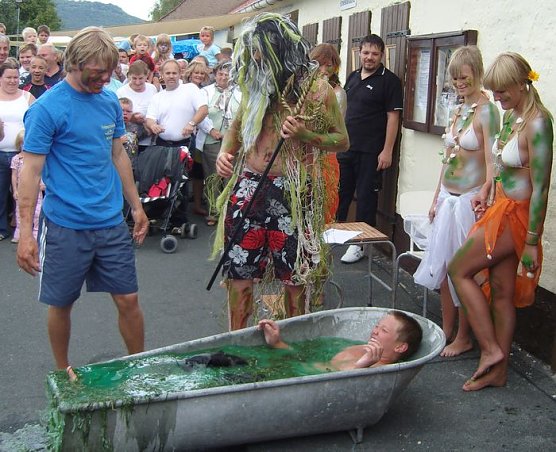 Besuch vom Wassergott (Foto: privat)