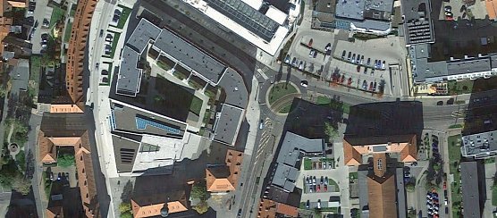 Quartier am Kornmarkt  (Foto: Google Earth)