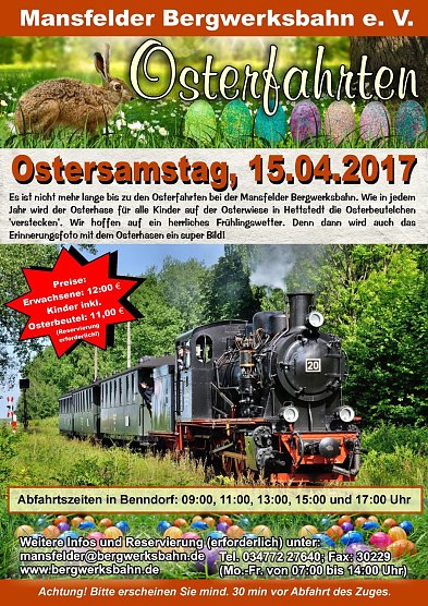 Plakat (Foto: Mansfelder Bergwerksbahn)