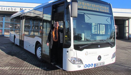 Neues Bus der Verkehrsbetriebe (Foto: Franziska Bernsdorf (Stadtwerke Nordhausen))