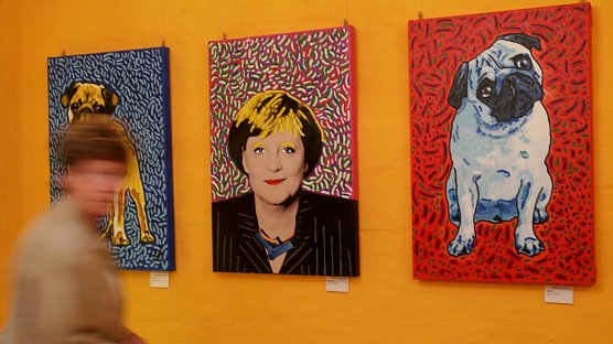 Im Kunsthauskeller Werke vom Leipziger K&uuml;nstler Michael Fischer-Art (Foto: Ilona Bergmann, Pressestelle Stadt Nordhausen)