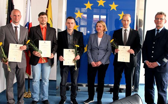 Von links: Bergmann, B&uuml;hling, Richter, Krauth, Anders und Schink&ouml;th (Foto: Pressestelle)