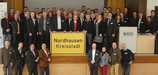 Wirtschaft und Politik gemeinsam f&uuml;r Nordhausen als Kreissitz (Foto: NUV)
