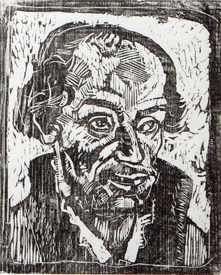 Melanchton im Holzschnitt von Peter Gen&szlig;ler (Foto: Heidelore Kneffel)