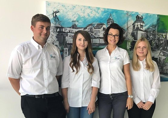 v.l.: J. Willomitzer, L.-J. Seibt, S. Nickoleizig, V. Meißner (Foto: WBG Südharz) v.l.: J. Willomitzer, L.-J. Seibt, S. Nickoleizig, V. Meißner (Foto: WBG Südharz)