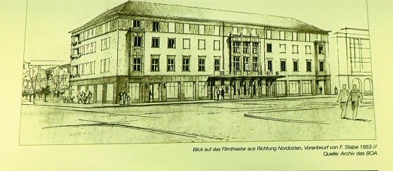 Das Filmtheater "Neue Zeit" geh&ouml;rt zu den beeindruckenden Bauwerken der Nachkriegszeit (Foto: Heidelore Kneffel)