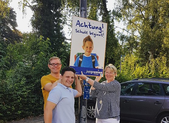 Die Junge Union Nordhausen will mit einer Plakataktion auf den Beginn des Schuljahres hinweisen (Foto: Junge Union Nordhausen)