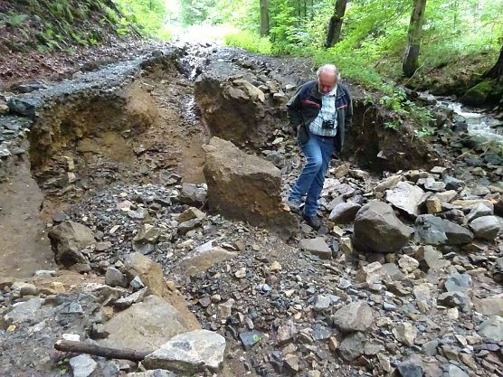 Starkregensch&auml;den im Hasselbachtal (Foto: Sabine Bauling)
