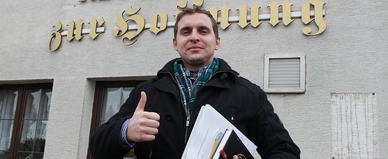 Bald wieder Daumen hoch in Werther? Marcus Wenzel im Februar dieses Jahres. (Foto: nnz-Archiv)