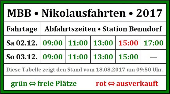 Nikalausfahrten (Foto: Mansfelder Bergwerksbahn) Nikalausfahrten (Foto: Mansfelder Bergwerksbahn)