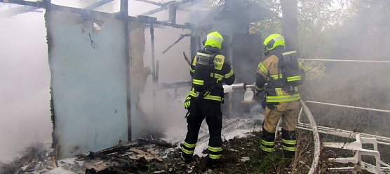 Gartenlaube brannte nieder (Foto: privat)