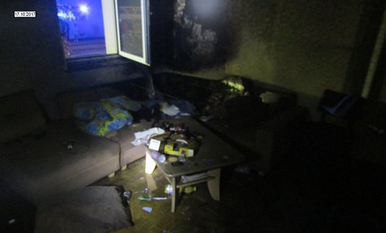 Brand in der Bochumerstra&szlig;e (Foto: Berufsfeuerwehr Nordhausen)