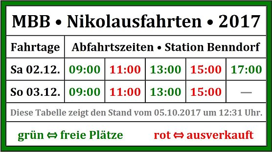 Nikalausfahrten (Foto: Mansfelder Bergwerksbahn)