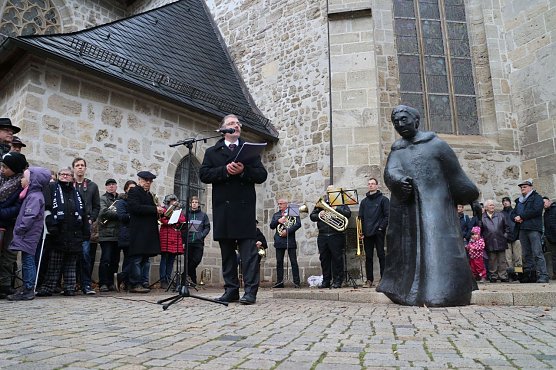 Superintendent Andreas Schwarze: Luther vom Sockel geholt und auf Augenh&ouml;he gebracht (Foto: Angelo Glashagel)