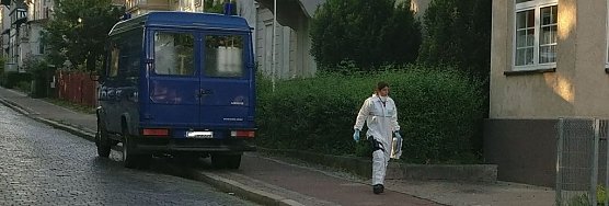 Spurensicherer am Tatort im Mai  (Foto: nnz)