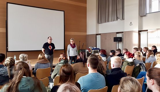 Gespr&auml;chsrunde an der Berufsschule zum Welt AIDS Tag (Foto: Pressestelle Landratsamt Nordhausen)