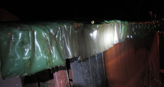 Angeschmorte Dachhaut (Foto: privat)