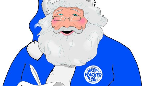 Weihnachtsmann ist Wacker-Fan (Foto: Wacker 90 Nordhausen)