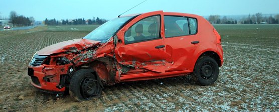 Unfall zwischen Nohra und Wolkramshausen (Foto: privat)
