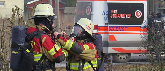 gestern bei einem Einsatz in Liebenrode (Foto: nnz)