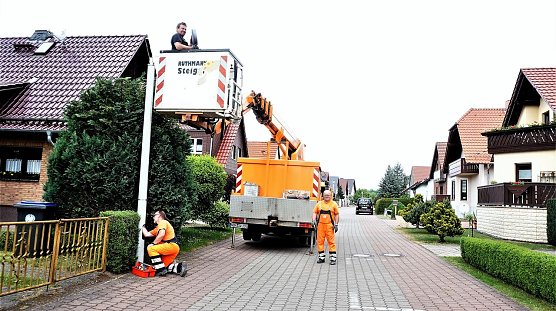 Umr&uuml;stung in der Bertolt-Brecht-Stra&szlig;e (Foto: privat)