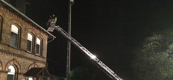 Dachstuhlbrand in Wolkramshausen (Foto: M. Jendricke)