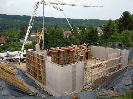 Rohbau kurz vor der Fertigstellung (Foto: Wasserverband Nordhausen)