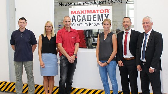 Maximum Know-how mit den Verantwortlichen, v.l.n.r.  Maik Andree, Bianca Ahlborn, Karsten Raber, Sahra Dempwolf, Niels K&ouml;hler,  Henning Willig. (Foto: &copy;Maximator GmbH)