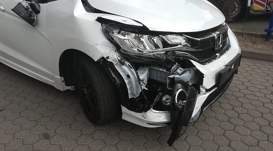 Crash an der Tankstelle (Foto: privat)