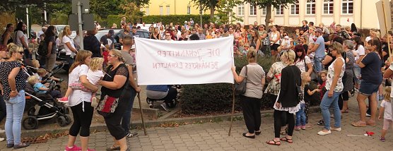 Protest gegen m&ouml;glichen Tr&auml;gerwechsel in Ilfeld (Foto: nnz)