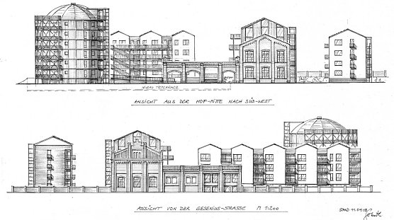 Erster Architektenentwurf zur Entwicklung des alten Gaswerksgel&auml;ndes (Foto: Landratsamt Nordhausen)