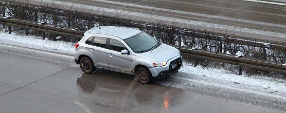 Unfall auf der A 38 (Foto: S. Dietzel)