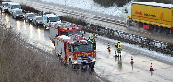 Unfall auf der A 38 (Foto: S. Dietzel)
