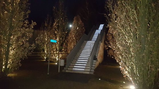 Die Lesserstiege leuchtet wieder (Foto: Pressestelle Stadt Nordhausen) Die Lesserstiege leuchtet wieder (Foto: Pressestelle Stadt Nordhausen)