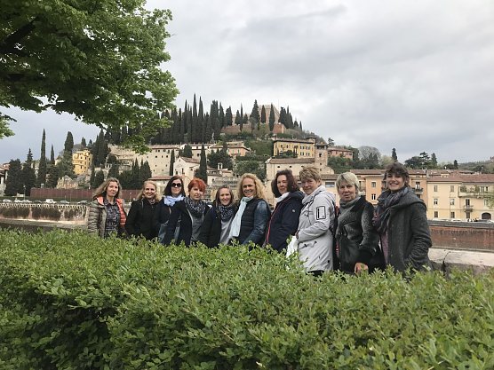 Zur Weiterbildung in Italien: die Kinderg&auml;rtnerinnen aus Apolda und Erfurt (Foto: Jugendsozialwerk Nordhausen )
