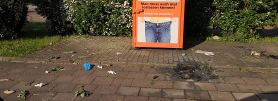 Rausgeholt und angez&uuml;ndet - An der Bleiche (Foto: nnz)