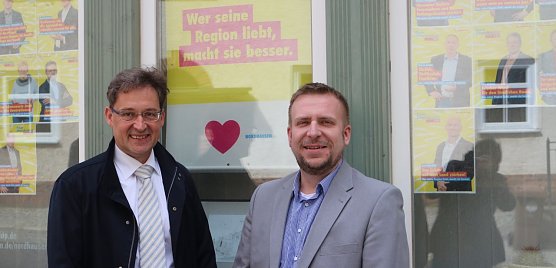 Frank Ro&szlig;berg und Manuel Thume ziehen f&uuml;r die Nordh&auml;user FDP in den Wahlkampf (Foto: Angelo Glashagel)