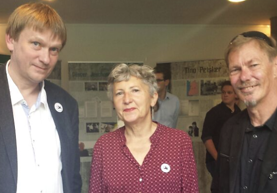 Gabriele St&ouml;tzer (Mitte), Gerald H&ouml;fer (rechts) 2018 im Th&uuml;ringer Landtag, Rechts Christian Dietrich (Foto: Gerald H&ouml;fer)