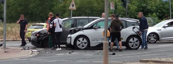 Unfall unterhalb des Taschenberges (Foto: S. G&auml;mkow)