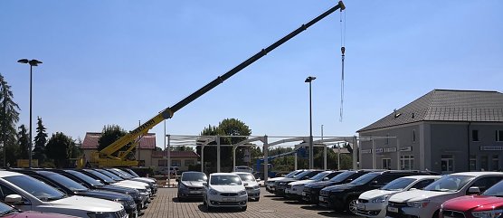 Mit dem Anbau wurde begonnen (Foto: nnz)