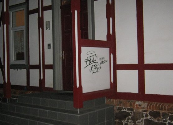 Grafitti in Ilfled (Foto: Landespolizeiinspektion Nordhausen)