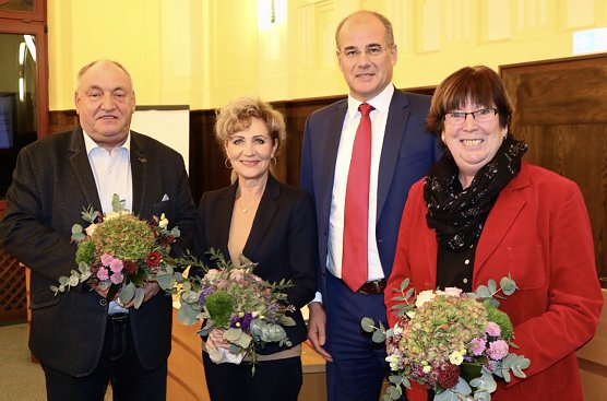 v.l.: Egon Primas, Birgit Keller, Matthias Jendricke und Dagmar Becker (Foto: Jessica Piper)