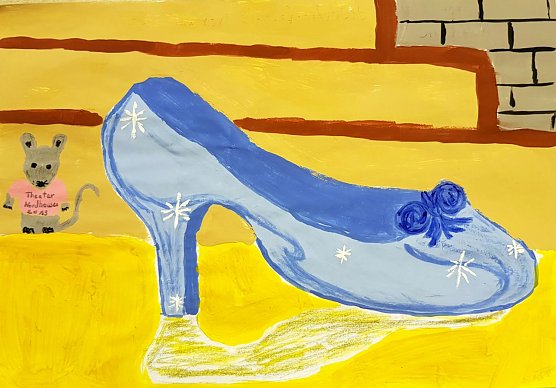 Siegerbild: Cinderellas Schuh � gemalt von Hermine (10 Jahre) aus Nordhausen (Foto: Theater Nordhausen)