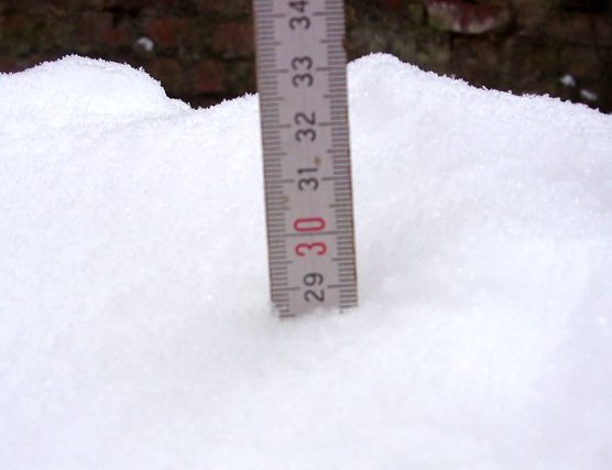Schnee gemesen (Foto: privat) Schnee gemesen (Foto: privat)