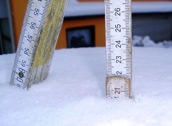 Schnee gemesen (Foto: privat)
