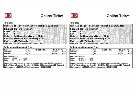 Bahnticket (Foto: B.Ballhause)