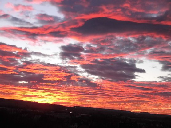 So ein Abendlicht sieht Mann oder Frau auch nicht alle Tage.Allen ein frohen Jahreswechsel, w&uuml;nscht Udo Scholz aus Nordhausen (Foto: Udo Scholz)