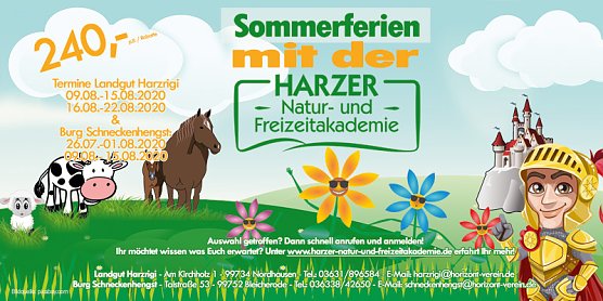 Die Harzer Natur- und Freizeitakademie des Horizont-Vereins mit ihren beiden H&auml;usern Burg Schneckenhengst in Bleicherode und Landgut Harzrigi in Nordhausen bietet wieder ihre Feriencamps an. (Foto: Horizont e.V.)