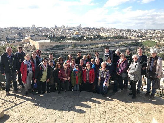 Die Nordh&auml;user Reisegruppe weilte am Mittwoch in Jerusalem (Foto: Ivonne Stechardt-Lauer)
