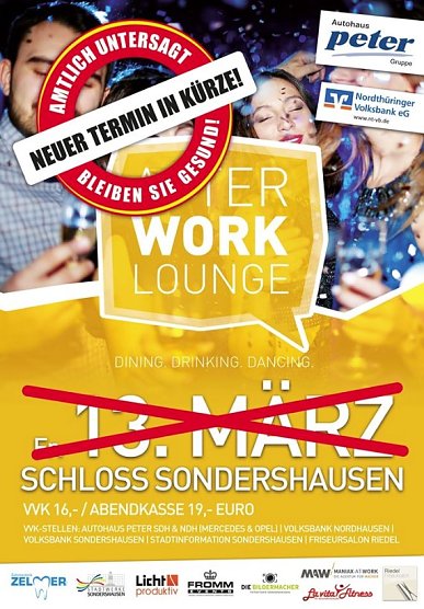 Absage für AFTER WORK LOUNGE (Foto: Tobias Schneegans) Absage für AFTER WORK LOUNGE (Foto: Tobias Schneegans)